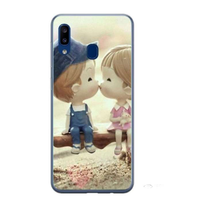 Husa personalizata HQ Print si Folie de Silicon pentru Samsung Galaxy A40, Kiss, S1D1M0259, Atlas