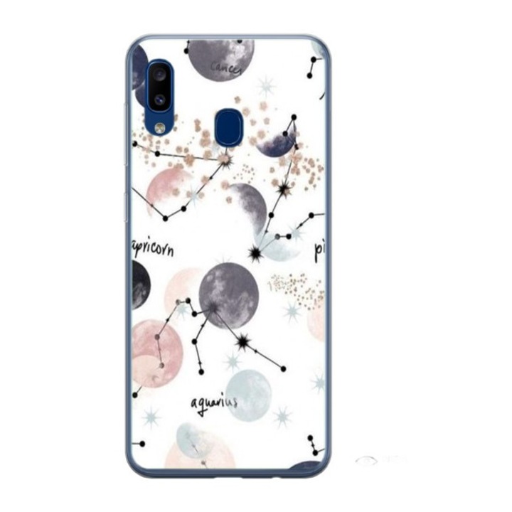 Husa personalizata HQ Print si Folie de Silicon pentru Samsung Galaxy A40, Abstract #6, S1D1M0372, Atlas