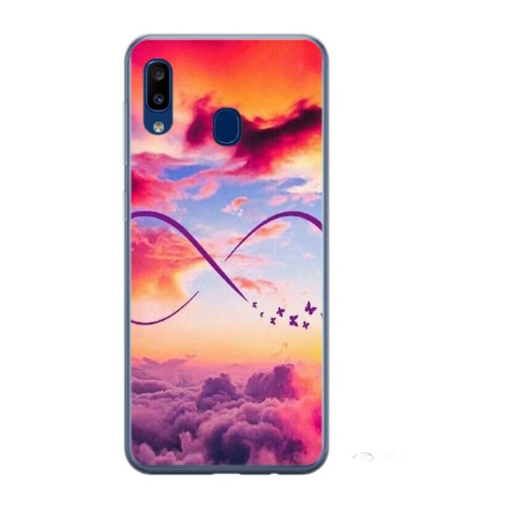 Husa personalizata HQ Print si Folie de Silicon pentru Samsung Galaxy A40, Bright Infinity, S1D1M0377, Atlas