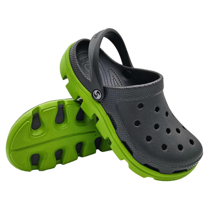 Saboti, negru-verde, EVA, de vara, 35 EU