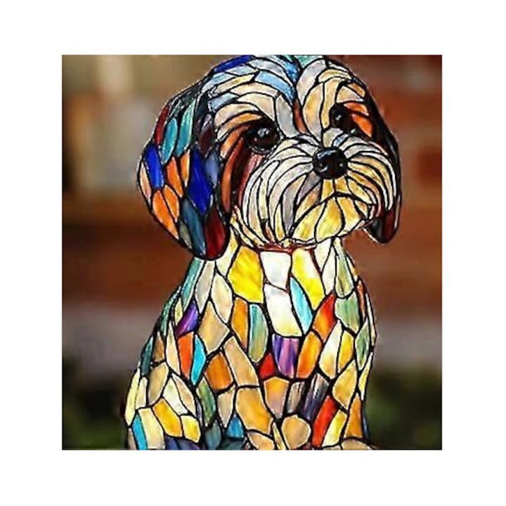 Lampa de birou cu tema animaliera, design caine, dimabil, 1x lampa, 1x cablu de alimentare, multicolor