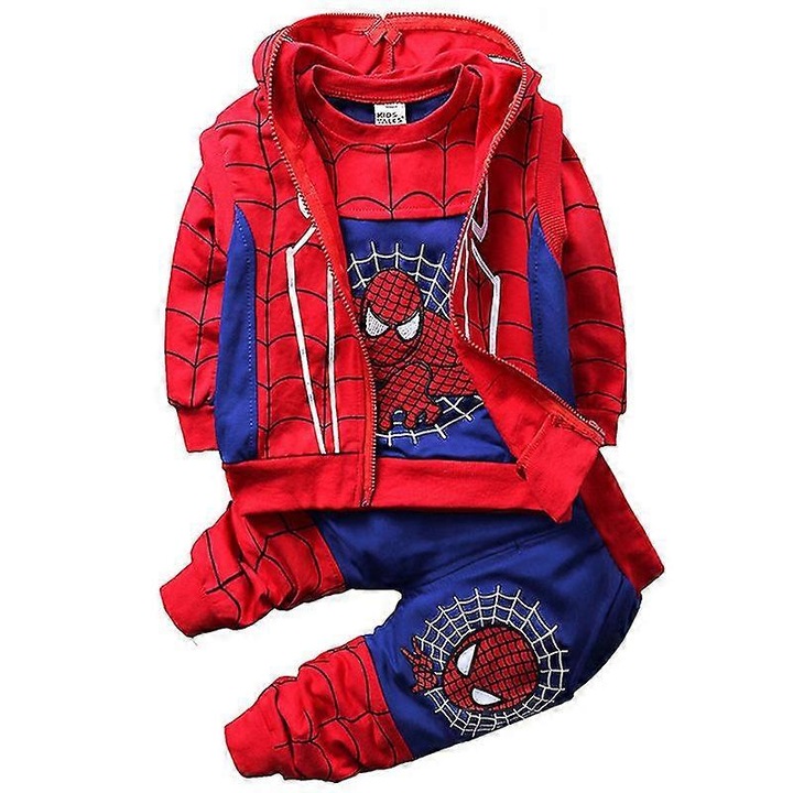 Set trening lifestyle baieti Spiderman, Rosu/Albastru, Bumbac