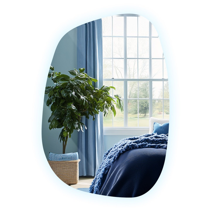 Декоративно огледало с LED. Tulup. декоративно. стенно. Студена (6500 K). 55x38 cm. 010390550481900000000