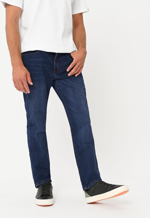 Blugi uni drepti Regular Fit, Volcano D-Jerry 60, Albastru inchis, Albastru inchis, W31-L32