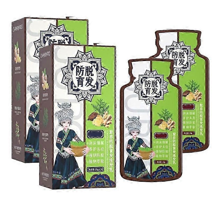 Sampon anti-cadere cu extract de ghimbir, 2 buc, pentru toate tipurile de par