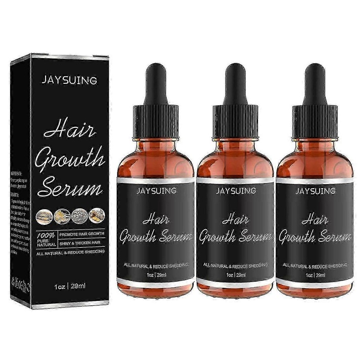 Serum de Crestere a Parului, Revitalizeaza si Intareste Parul, Set de 3 bucati