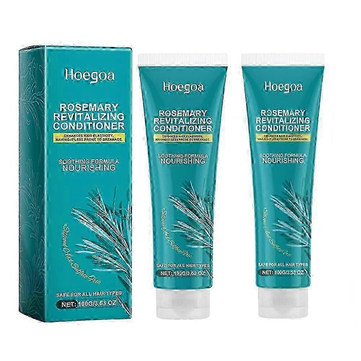 Condicioner revitalizant cu rozmarin HOEGOA, 100g, pentru par uscat si deteriorat, 6.3x14.3cm, set de 2 bucati