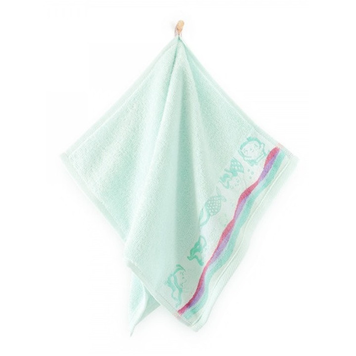 Кърпа за ръце Zwoltex, 30x50 см, 100% египетски памук, интересен дизайн, тюркоаз