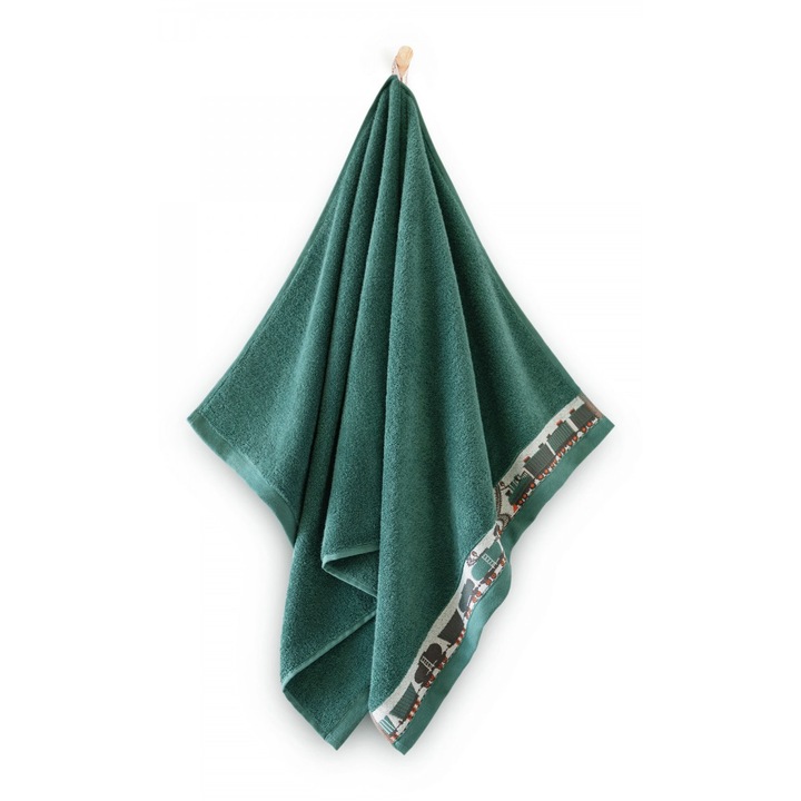 Детска кърпа за ръце Zwoltex, 30x50 см, 100% египетски памук, интересен дизайн, зелен