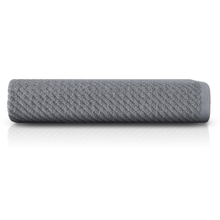 Prosop de baie Detexpol Forte 70x140cm, gri, 550 GSM, set disponibil