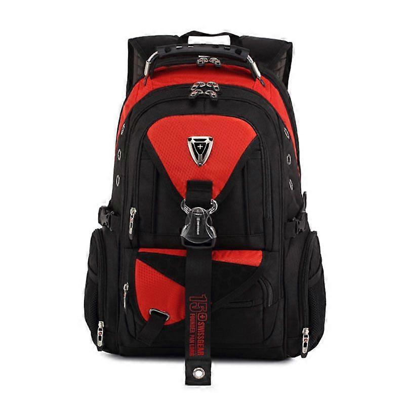 Rucsac laptop multifunctional Swi Style, 15-17 inch, 50x33x24cm, 54x33x24cm, impermeabil, rosu, set