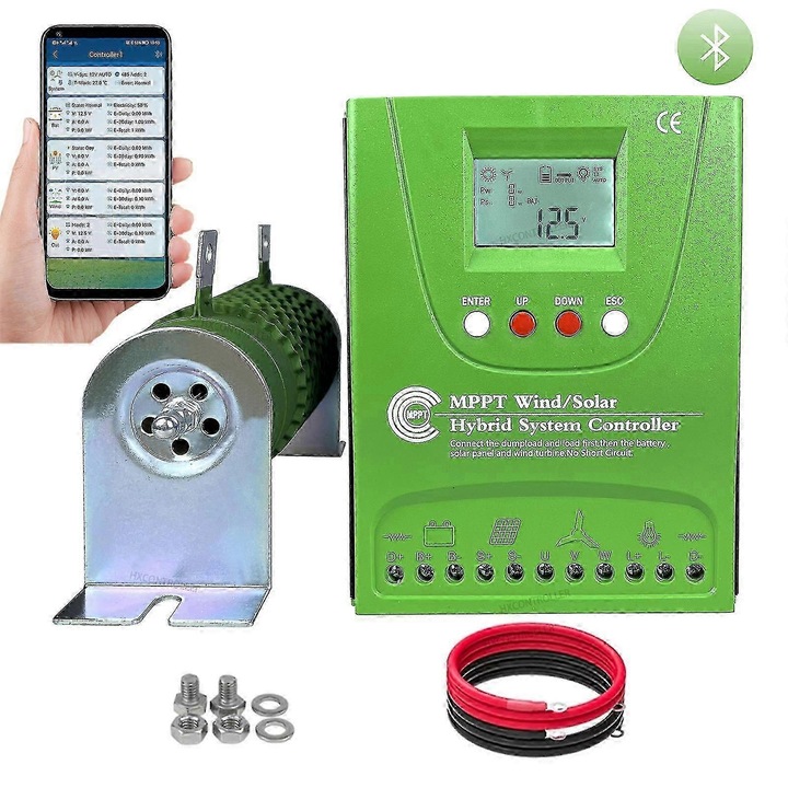 Regulator hibrid solar 2000W 2800W, 12V 24V 48V, controler de incarcare, controler de voltaj, set