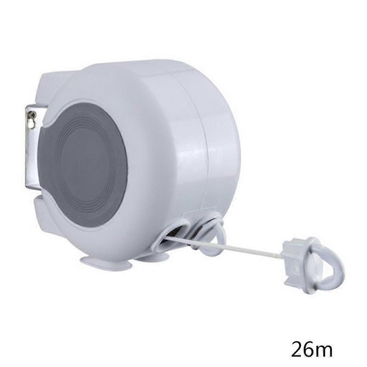 Sistem de uscare rufe portabil, extensibil, alb, 26m