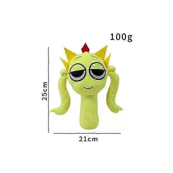 Papusa de plus Sprunki, jucarie de plus, decor pentru casa, 20cm, galben