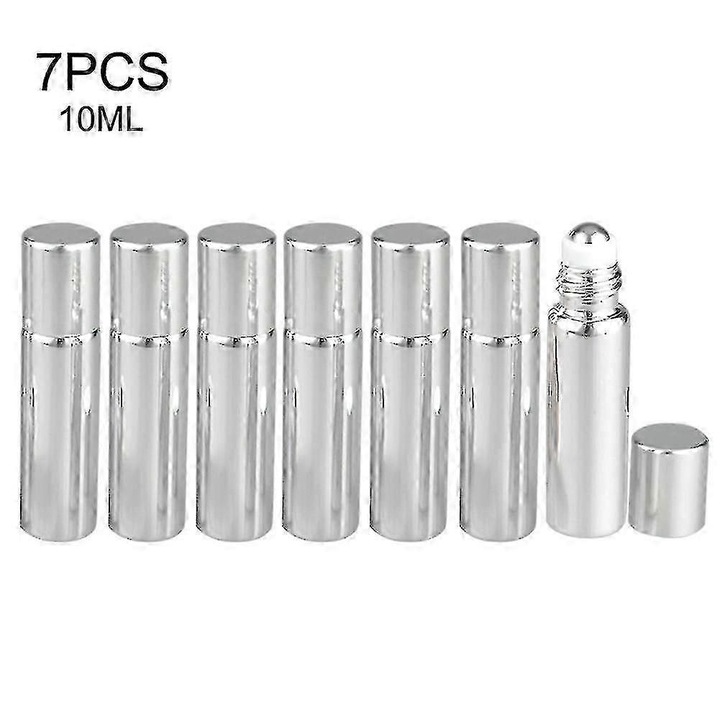 Комплект от 7 празни стъклени бутилки за парфюм, вместимост 10мл, преносими