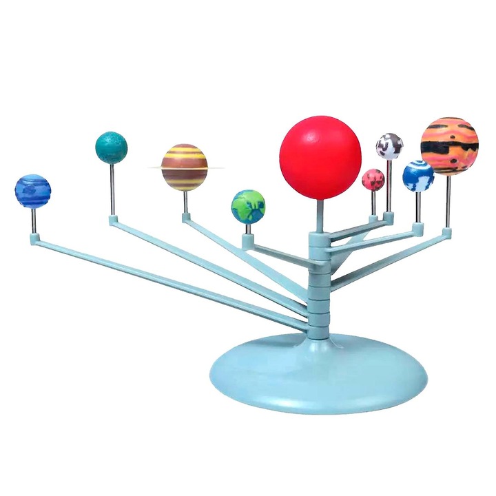 Set model de planete, jucarie educativa, plastic, multicolor, 21x18x6cm