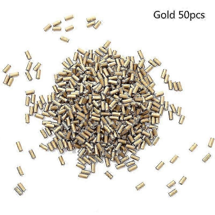 Szett 50 darab öngyújtókő, fém, 2.2x5mm, arany