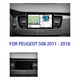 Android multimédia autórádió Peugeot 508 2011-2018-hoz, 4 magos, 2+32, Carplay, WiFi, GPS