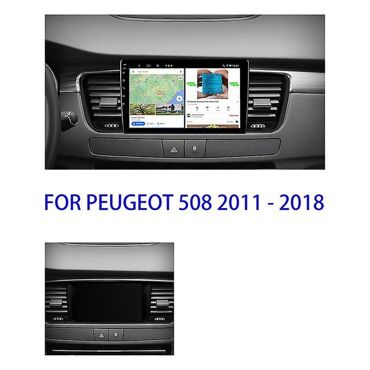 Android multimédia autórádió Peugeot 508 2011-2018-hoz, 4 magos, 2+32, Carplay, WiFi, GPS