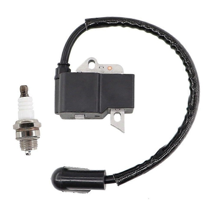 Bobina de aprindere si bujie pentru trimmer 125E, 128L, 128LD, 128C, 125C, 128CD, 125R, 125RJ, 128R, 125L