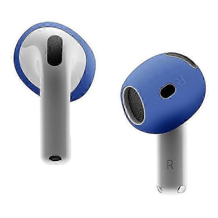 Capace din silicon pentru Airpods 4, set, anti-alunecare, albastru