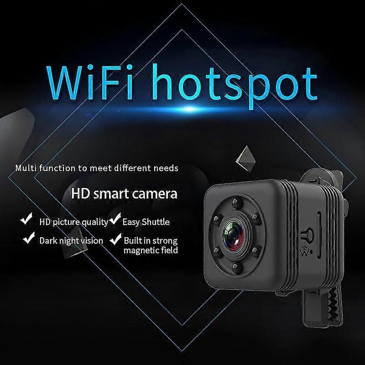 SQ29 mini videokamera, 240 perc folyamatos felvétel, vízálló, 28.2x27.5x26mm, 19.8g