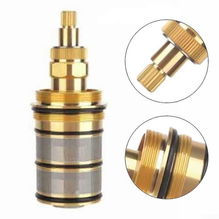 Сменяем термостатичен кран, 20-48°C, от месинг, за душ кранове, лесен монтаж