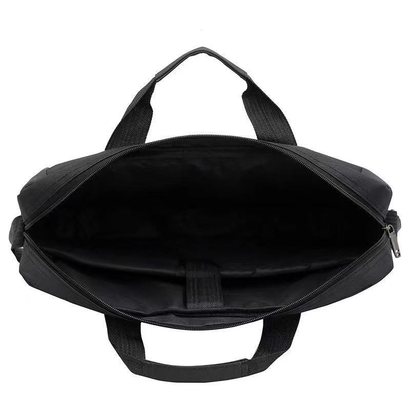 Geanta laptop casual, 15.6 inch, capacitate mare, neagra, cu curea ajustabila