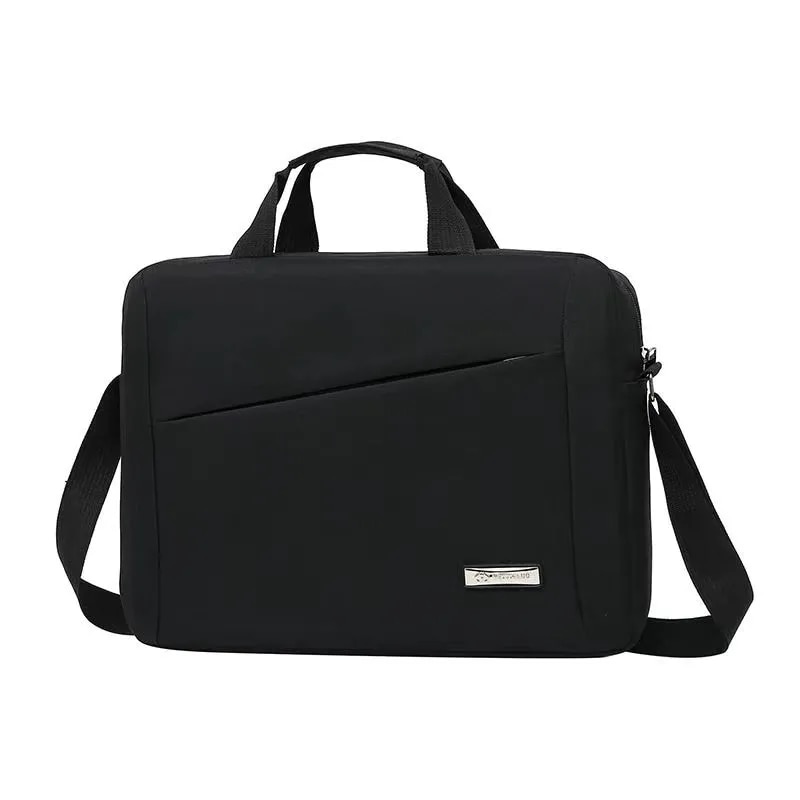 Geanta laptop casual, 15.6 inch, capacitate mare, neagra, cu curea ajustabila