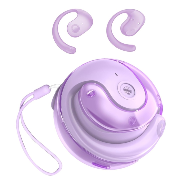 Casti Wireless Hy-T26 Pro, functie traducere, design ergonomic, sunet de inalta definitie, Violet