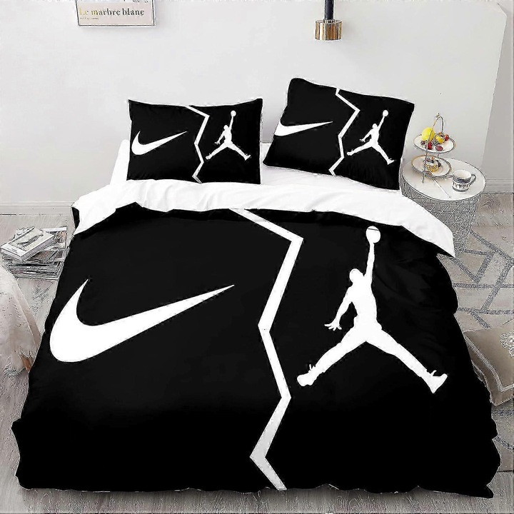 Комплект спално бельо, 1 завивка за единично легло 135x200см, 1 калъфка за възглавница 48x75см, 1 завивка за двойно легло 200x200см, 2 калъфки за възглавници 48x75см, 1 завивка за кралско легло 220x240см, микрофибър, многоцветен