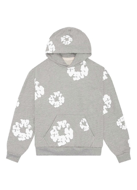 Unisex alkalmi pulóver, retro mintás, szürke, poliészter, L INTL