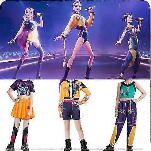 Rumi Démonvadász Kpop Jelmez, 100cm-160cm, poliészter, többszínű