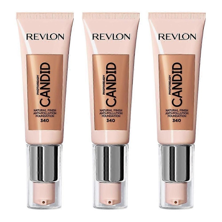 Fond de ten Revlon PhotoReady Candid, 3 buc, nuanta 340 Pure Beige, 22ml