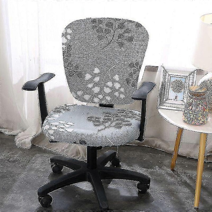 Husa scaun birou, stil 20, multicolor, dimensiuni 36-52cm x 38-52cm, set 1 buc.