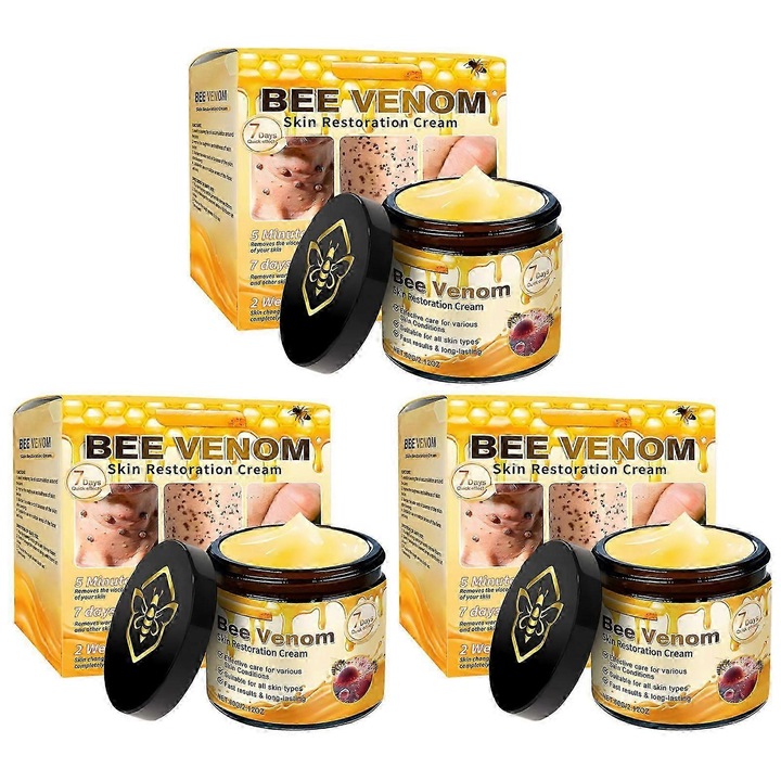 Arckrém méhméreggel, 3 darabos szett, 60g, hidratálás és akné kezelés