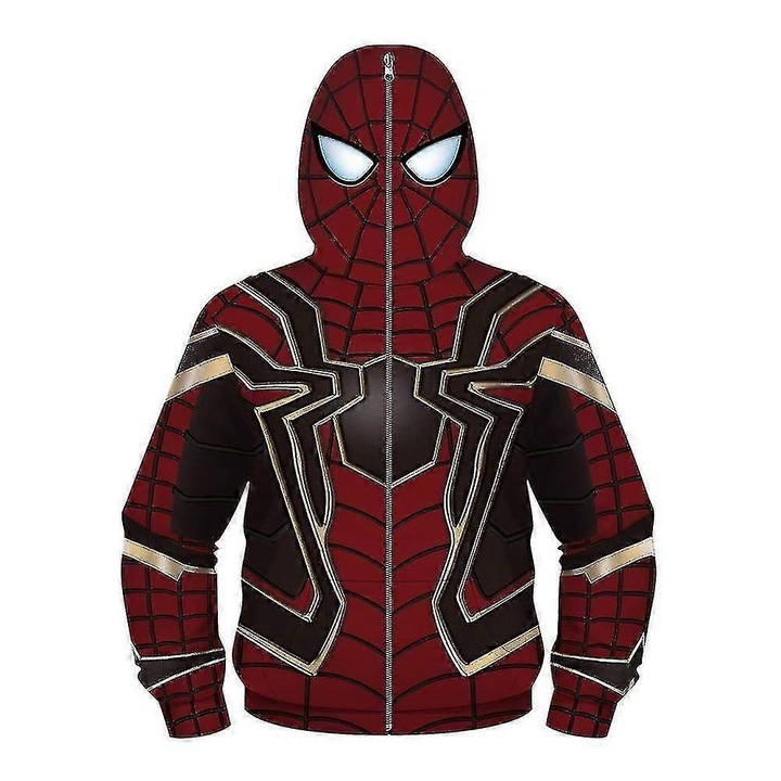 Hanorac poliester, 116-122 CM, Rosu inchis