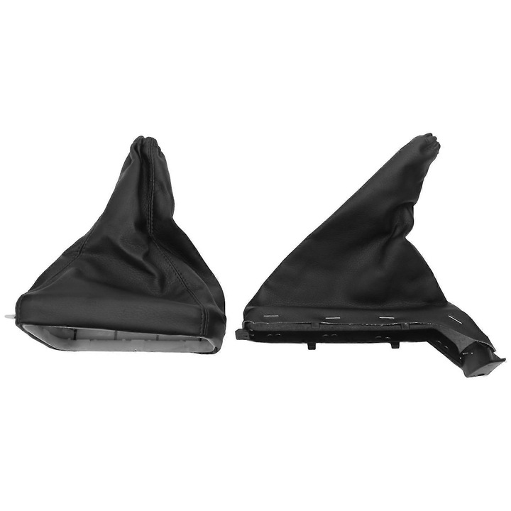 Coperti pentru maneta si frana de mana, negru, set 2 piese, pentru Opel Astra G 1998-2004, Opel Astra G Coupe 2000-2004