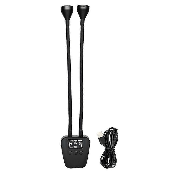 Lumina LED cu brate flexibile pentru fotografie macro, 3 moduri de iluminare, 10 niveluri de luminozitate, neagra