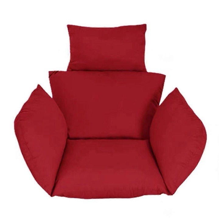Многофункционална възглавница за хамак, червена, 50x56 инча, с подглавник, перяща се, комплект