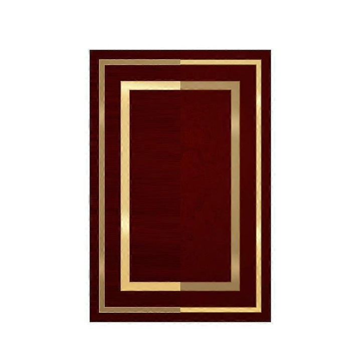 Bordó szőnyeg arany szegéllyel, 60x90cm, csúszásgátló, nappaliba, konyhába, hálószobába