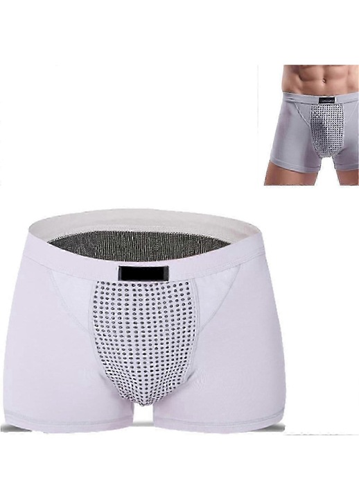 Chiloti boxer pentru terapie magnetica, gri, 95% bumbac, XL INTL