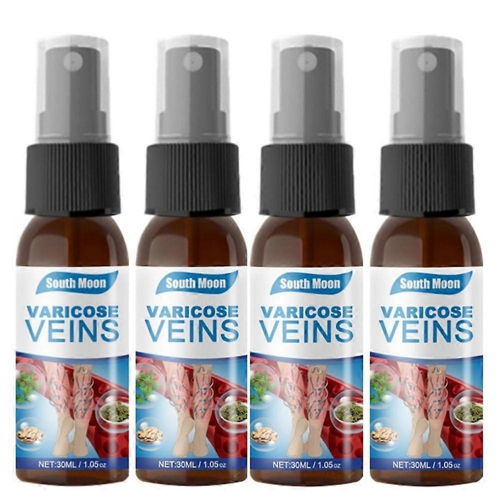 Spray pentru vene varicoase, 4 bucati, extracte naturale, 30g