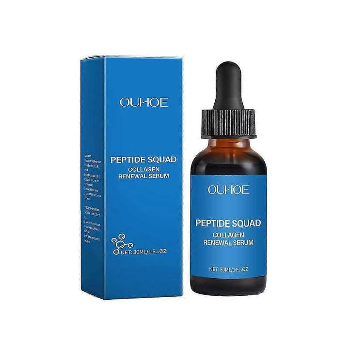 Serum de fata Peptide Squad, set 3pcs, efect de intinerire, hidratare profunda, fermitate, 30ml