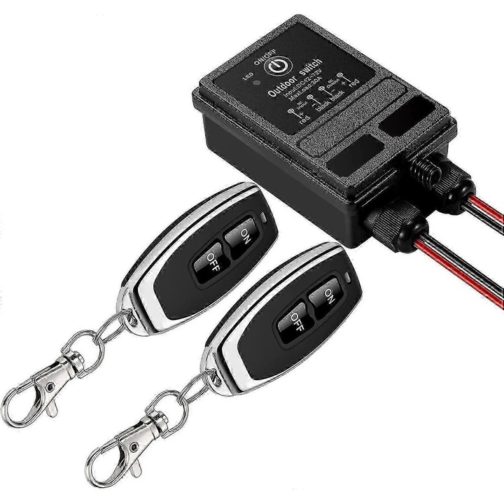 Comutator wireless de 40A cu telecomanda, 328FT, impermeabil IP65, pentru control motor