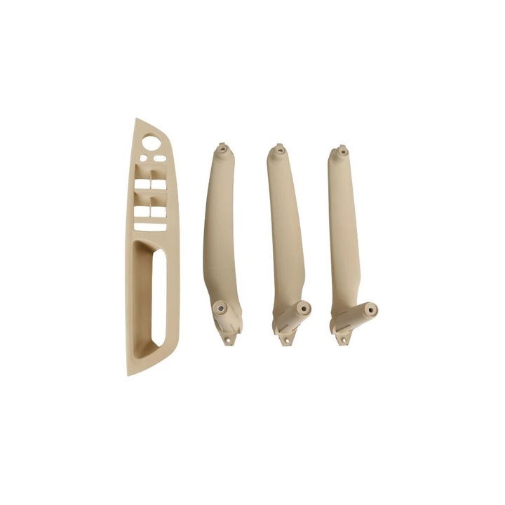 Set manere usi interioare, BMW X5 X6 E70 E71, Crem, cu buton oglinzi retractabile