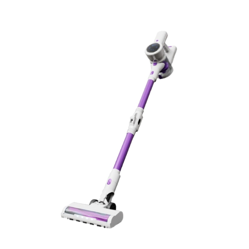 Aspirator fara fir, 350W, far LED, tub pliabil, putere de aspirare 27KPa, curatare eficienta, potrivit pentru diverse suprafete de podea, violet