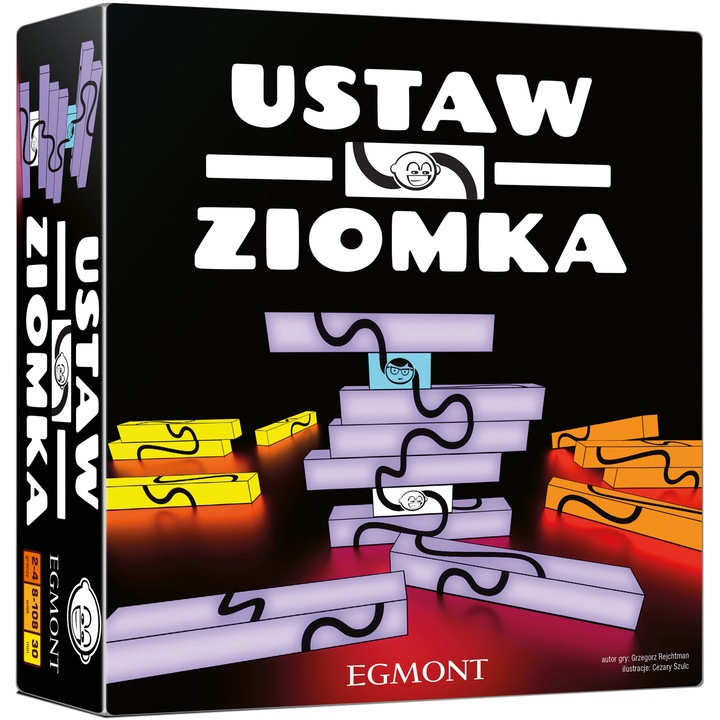 Társasjáték, Egmont, USTAW ZIOMKA, 7 forduló, 2-4 játékos, többszínű