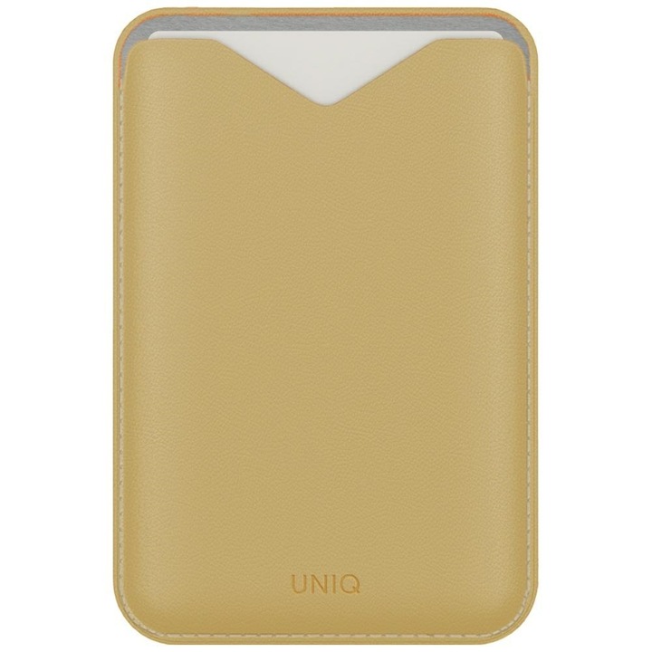 Магнитен портфейл Uniq Lyden Evo, Съвместим с MagSafe, Жълт