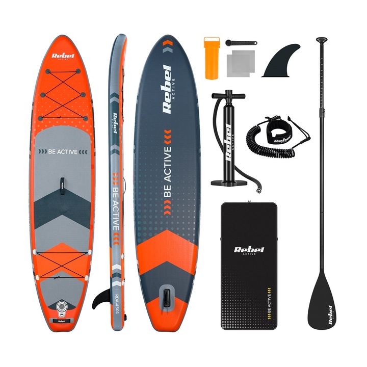 Rebel windsurf deszka, felfújható modell, 350x81x15cm, narancssárga